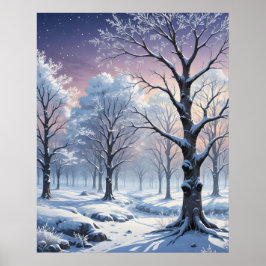 Winter wonderland schilderen poster