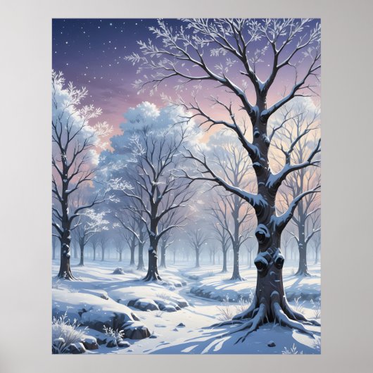 Winter wonderland schilderen poster (Voorkant)