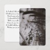 Winter Wonderland Schots gedicht Verjaardag Kaart (Voorkant / Achterkant)