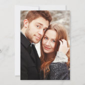 Winter Wonderland Script Sneeuw Foto Bruiloft Kaart (Achterkant)