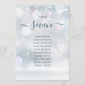 Winter Wonderland Script zitplan tafelnummer (Voorkant)