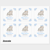 Winter Wonderland Seal Baby shower Bookplate Vierkante Sticker (Vel)