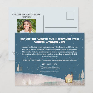 Winter Wonderland Seizoensgebieden Briefkaart