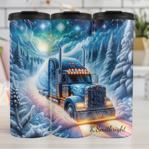 Winter Wonderland Semi Truck Journey Thermosbeker