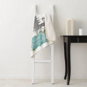 Winter Wonderland Sherpa Blanket - Blauwgroen Sherpa Deken (In situ)