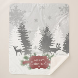 Winter Wonderland Sherpa Blanket - Rood Deken