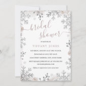 Winter Wonderland Silver Blush Vrijgezellenfeest Kaart (Voorkant)