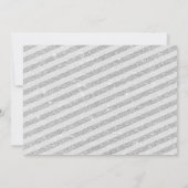 Winter Wonderland Silver Glitter Blue Birthday Kaart (Achterkant)