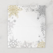 Winter Wonderland Silver Gold Place Card Plaatskaartje (Buitenkant ongevouwen)