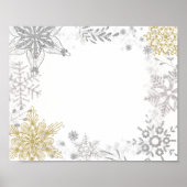 Winter Wonderland Silver Gold Poster (Voorkant)