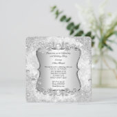 Winter Wonderland Silver Snowflake Birthday 2 Kaart (Staand voorkant)