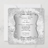 Winter Wonderland Silver Snowflake Birthday 2 Kaart (Voorkant)