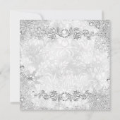 Winter Wonderland Silver Snowflake Birthday Kaart (Achterkant)