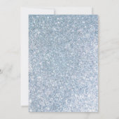 Winter Wonderland Silver Sparkle Party Invitation Kaart (Achterkant)