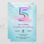 `Winter Wonderland Slaapfeest Uitnodiging (Voorkant / Achterkant)