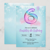 `Winter Wonderland Slaapfeest Uitnodiging (Voorkant / Achterkant)