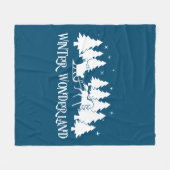 Winter Wonderland Sleigh Ride Scene Fleece Deken (Voorkant (Horizontaal))