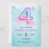 `winter Wonderland Slumber party Uitnodiging (Voorkant)