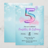 `winter Wonderland Slumber party Uitnodiging (Voorkant / Achterkant)