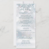 Winter Wonderland Sneeuw Alles In Eén Trouwjurk Kaart (Achterkant)