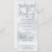 Winter Wonderland Sneeuw Alles In Eén Trouwjurk Kaart (Voorkant)