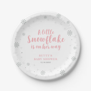 Winter Wonderland Sneeuw Baby Shower Papieren Bord