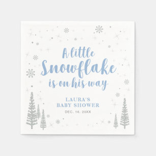 Winter Wonderland Sneeuw Baby Shower Papieren Serv Servet