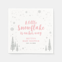 Winter Wonderland Sneeuw Baby Shower Papieren Serv