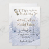 Winter Wonderland Sneeuw bedekt landschap Trouwen Kaart (Voorkant / Achterkant)