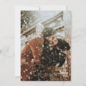 Winter Wonderland Sneeuw Bos Huwelijk Kaart (Achterkant)