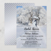 Winter Wonderland Sneeuw Bruids Douche Uitnodiging (Voorkant / Achterkant)