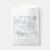 Winter Wonderland Sneeuw Bruiloft Dank u Bedankzakje (Voorkant)
