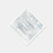 Winter Wonderland Sneeuw Bruiloft Dank u Servet (Hoek)