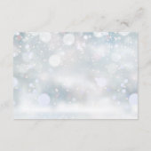 Winter Wonderland Sneeuw Bruiloft Details Informatiekaartje (Achterkant)