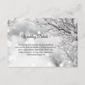 Winter Wonderland Sneeuw Bruiloft Details Inserts Informatiekaartje (Voorkant)