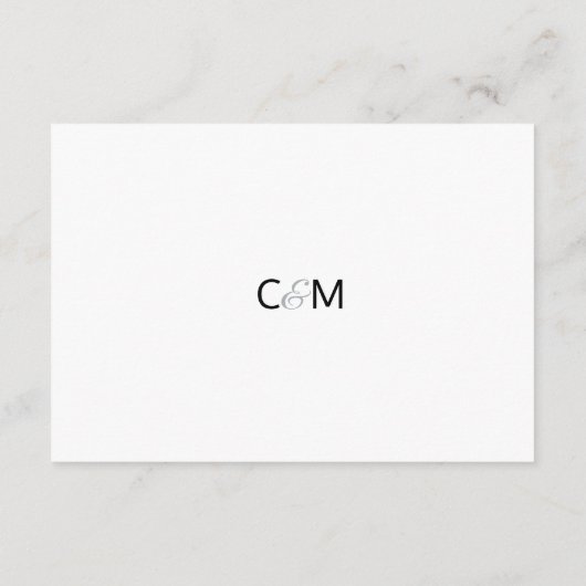 Winter Wonderland Sneeuw Bruiloft Details Inserts Informatiekaartje (Achterkant)