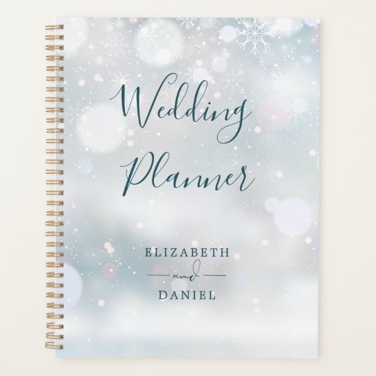 Winter Wonderland Sneeuw Bruiloft Planner (Voorkant)