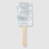 Winter Wonderland Sneeuw Bruiloft Programma Handve Handwaaier (Achterkant)