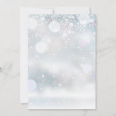 Winter Wonderland Sneeuw Bruiloft Save The Date (Achterkant)