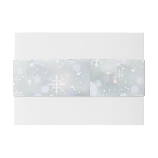 Winter Wonderland sneeuw bruiloft uitnodiging Uitnodigingen Wikkel (Achterkant Voorbeeld)