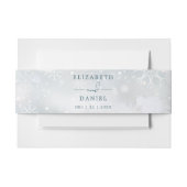 Winter Wonderland sneeuw bruiloft uitnodiging Uitnodigingen Wikkel (Voorkant Voorbeeld)