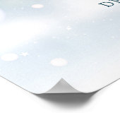 Winter Wonderland Sneeuw Bruiloft Welkom Bord Poster (Hoek)