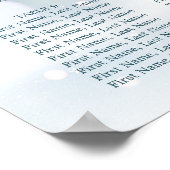 Winter Wonderland Sneeuw Bruiloft Zitkaarten Poster (Hoek)