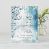 Winter Wonderland, Sneeuw Bruiloftssalon Kaart (Staand voorkant)