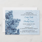 Winter Wonderland Sneeuw en Pine Rehearsal Dinner Kaart (Voorkant)