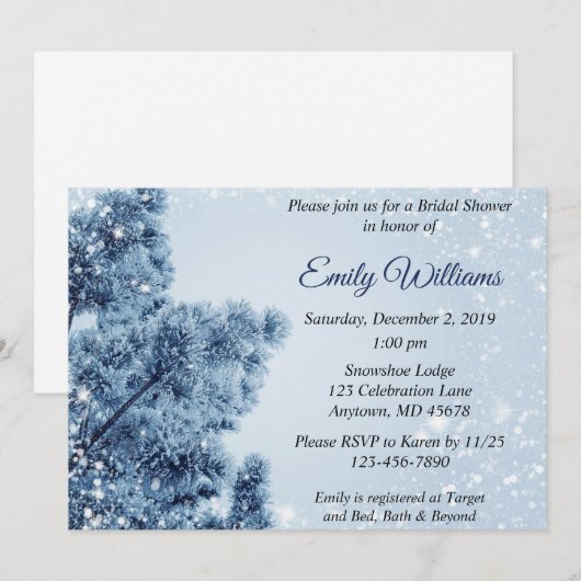 Winter Wonderland Sneeuw en Vrijgezellenfeest Kaart (Voorkant / Achterkant)