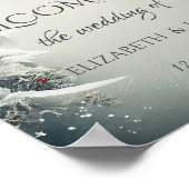 Winter Wonderland, Sneeuw Huwelijk Slingerlichtjes Poster (Hoek)