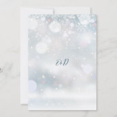 Winter Wonderland Sneeuw repetitie diner Kaart (Achterkant)