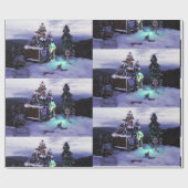 Winter Wonderland Sneeuw Scene 2020 Cadeaupapier (Vlak)