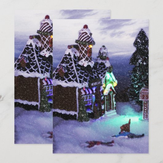 Winter Wonderland Sneeuw Scene 2020 Feestdagenkaart (Voorkant / Achterkant)